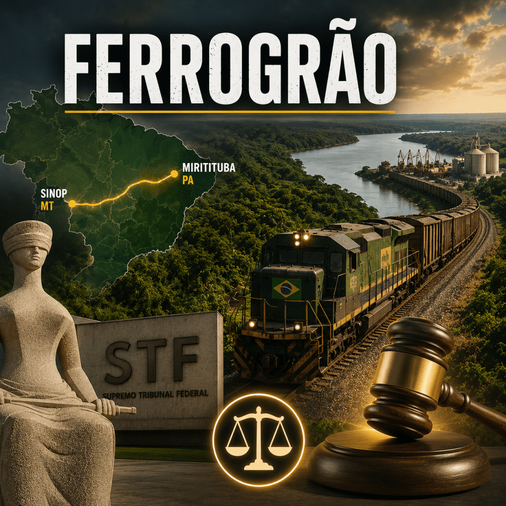 🚨 STF retomou hoje o julgamento da Ferrogrão, ferrovia bilionária que ligará Sinop ao Pará. Projeto divide o país entre agronegócio, ambientalistas e povos indígenas. A decisão pode mudar o futuro da Amazônia e da logística brasileira. 🌳🚂