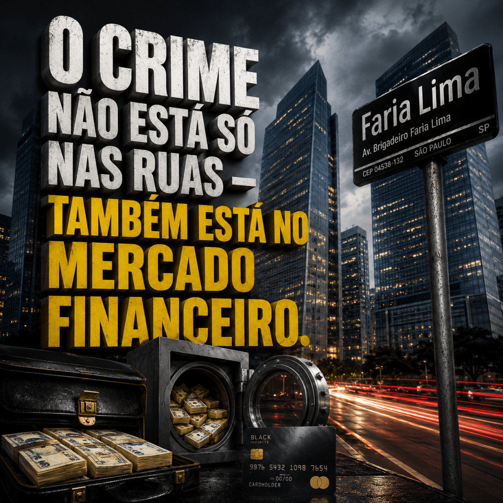 🚨 PF CHEGA À FARIA LIMA! O coração financeiro do Brasil virou alvo de uma operação contra lavagem de dinheiro ligada ao PCC. A investigação expõe como o crime organizado usa estruturas sofisticadas do sistema financeiro para esconder bilhões. 💸⚖️
